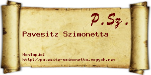 Pavesitz Szimonetta névjegykártya